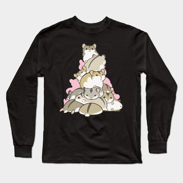 Pile of Hamsters Long Sleeve T-Shirt by BadDesignCo